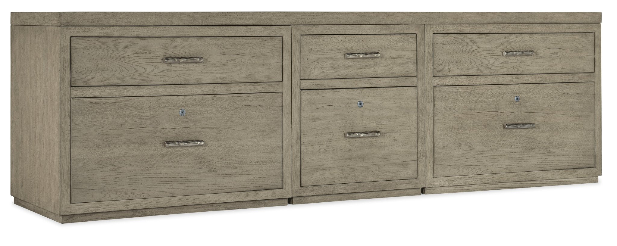 HookerLinville Falls 96" Credenza with File and Two Lateral Files