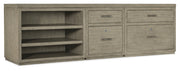 HookerLinville Falls 96" Credenza with File, Lateral File and Open Desk Cabinet