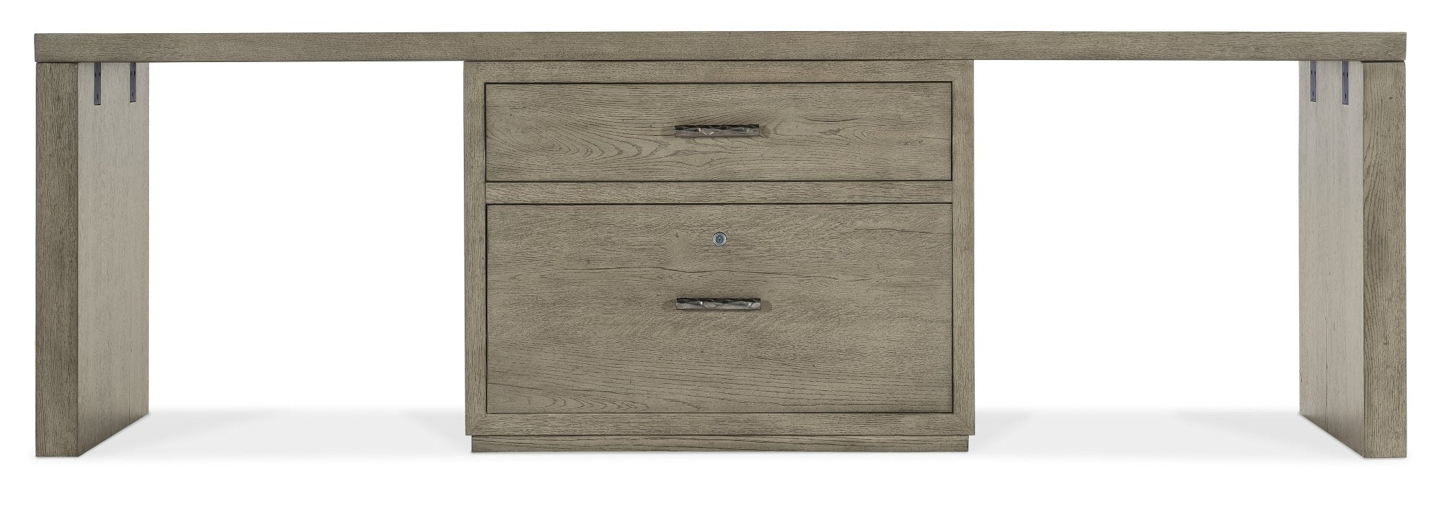 HookerLinville Falls 96" Desk with Centered Lateral File