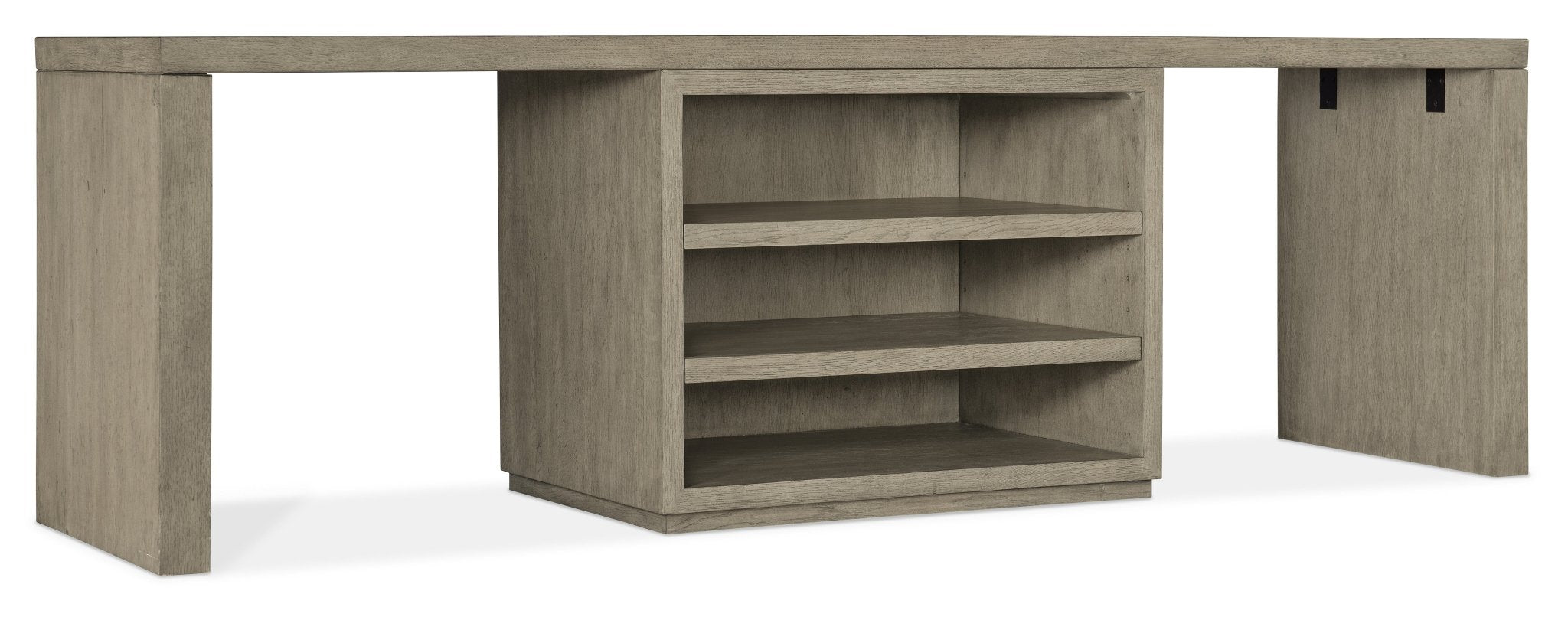 HookerLinville Falls 96" Desk with Centered Open Desk Cabinet
