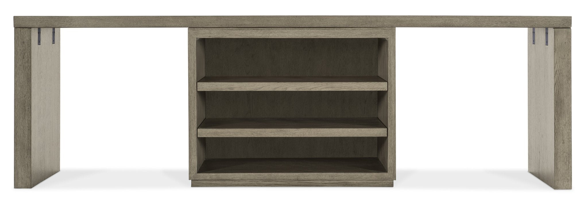HookerLinville Falls 96" Desk with Centered Open Desk Cabinet