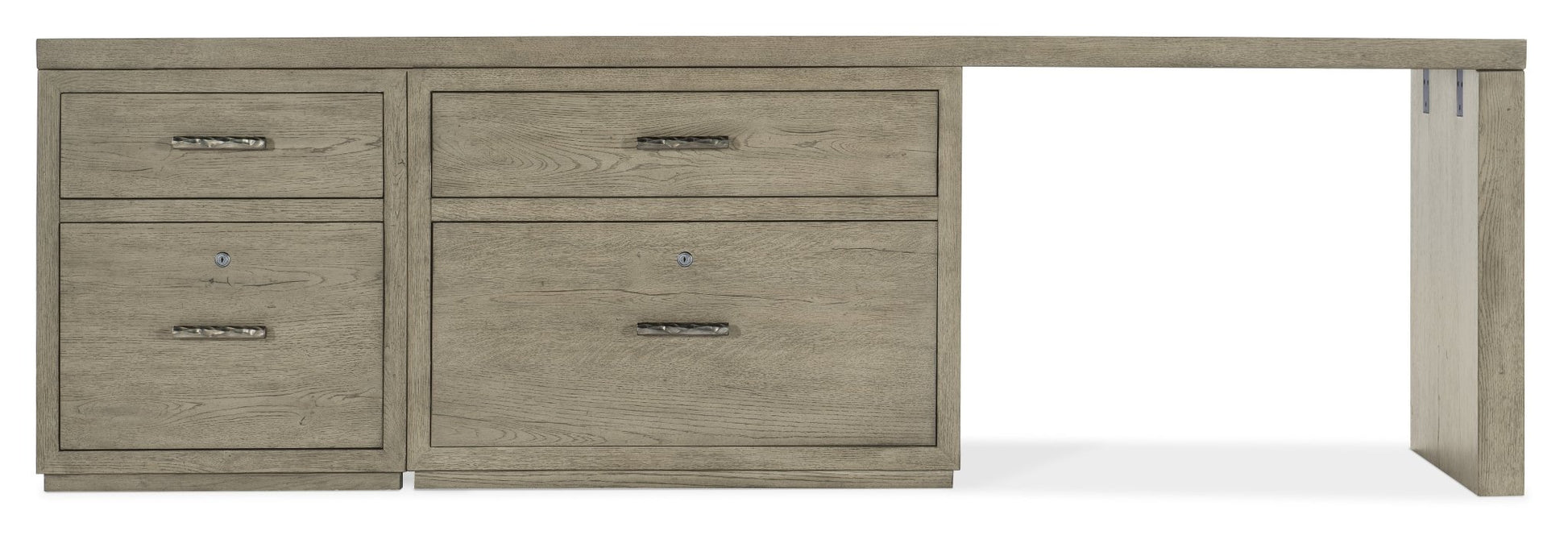 HookerLinville Falls 96" Desk with File and Lateral File