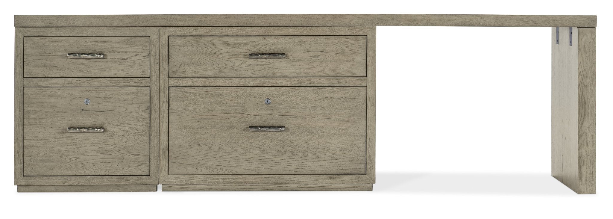HookerLinville Falls 96" Desk with File and Lateral File