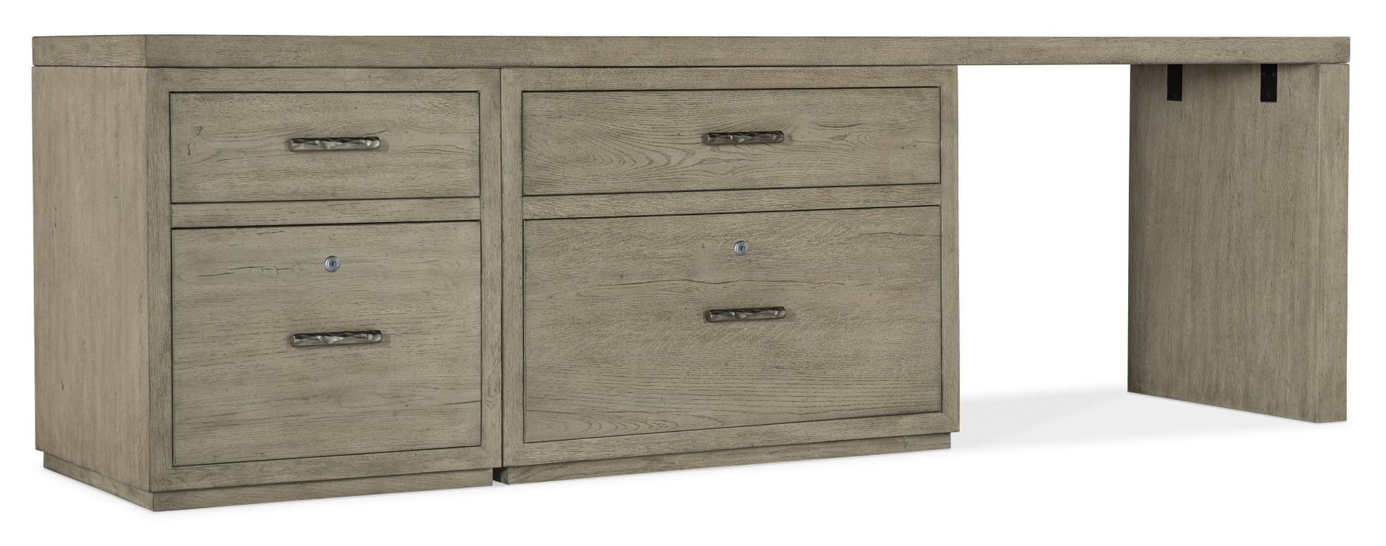 HookerLinville Falls 96" Desk with File and Lateral File