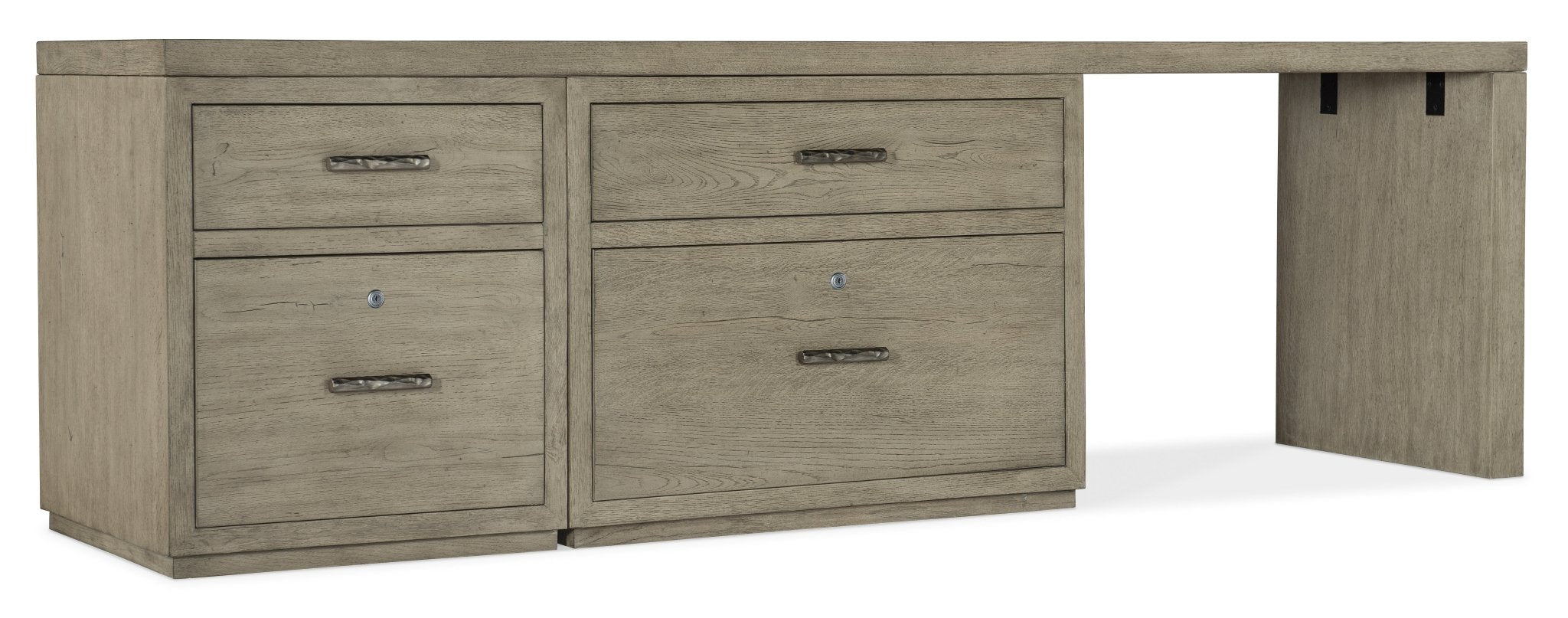 HookerLinville Falls 96" Desk with File and Lateral File