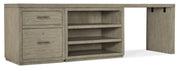HookerLinville Falls 96" Desk with File and Open Desk Cabinet