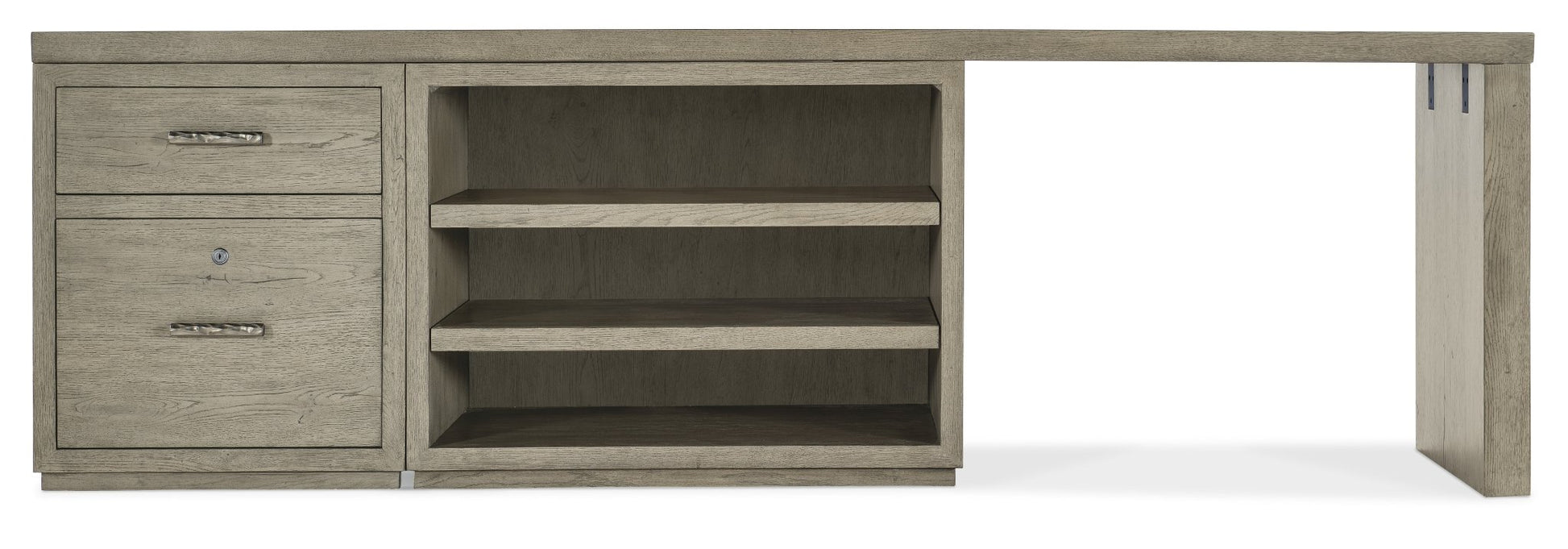 HookerLinville Falls 96" Desk with File and Open Desk Cabinet