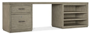 HookerLinville Falls 96" Desk with One File and Open Desk Cabinet