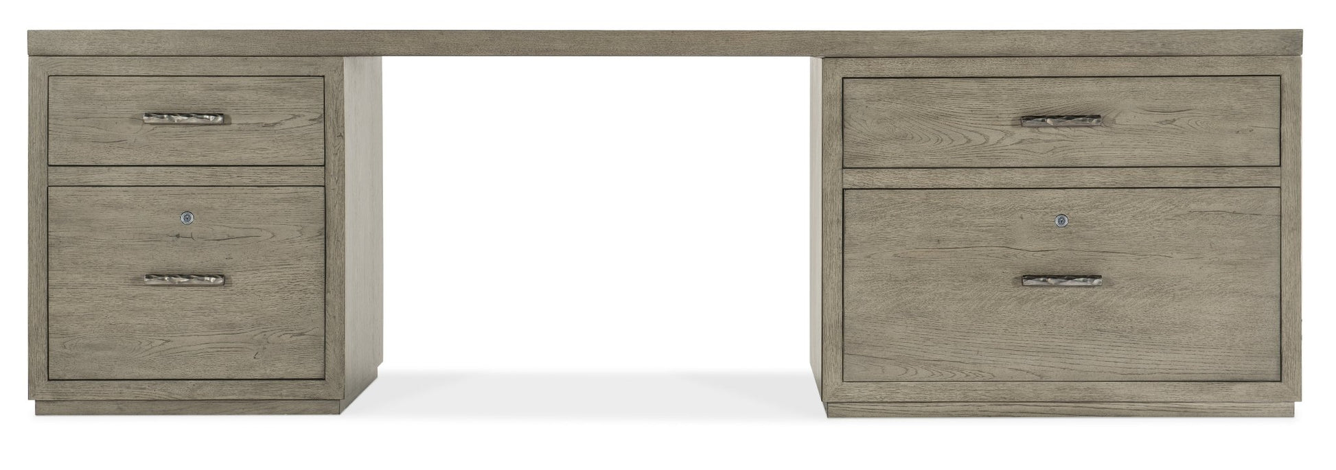 HookerLinville Falls 96" Desk with Small File and Lateral File
