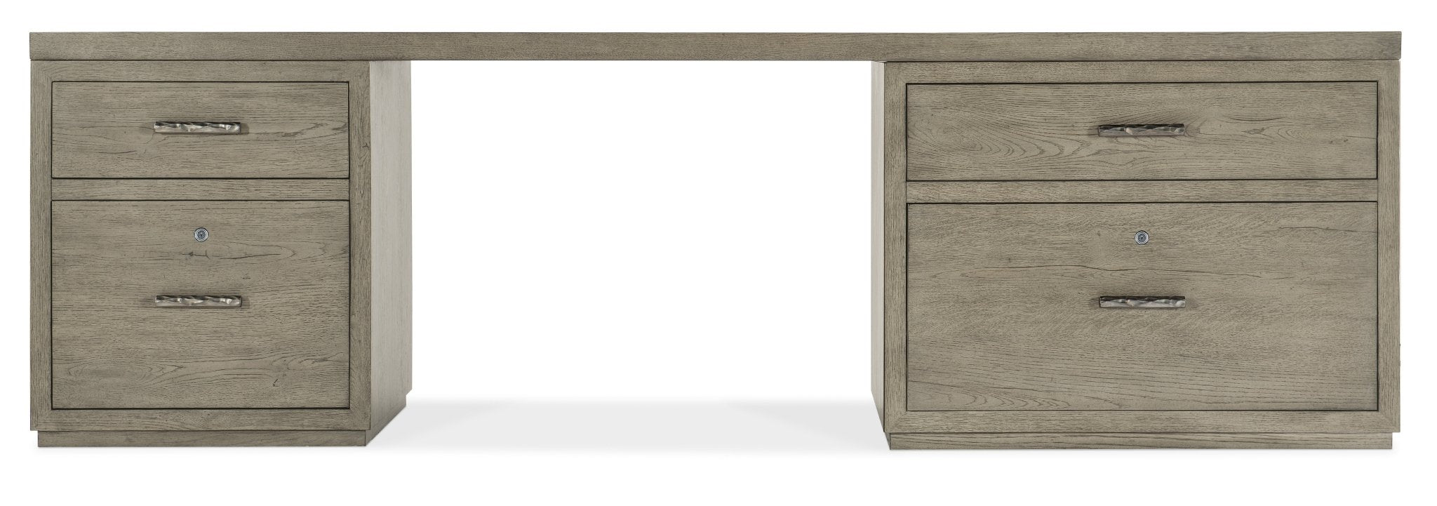 HookerLinville Falls 96" Desk with Small File and Lateral File