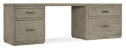 HookerLinville Falls 96" Desk with Small File and Lateral File