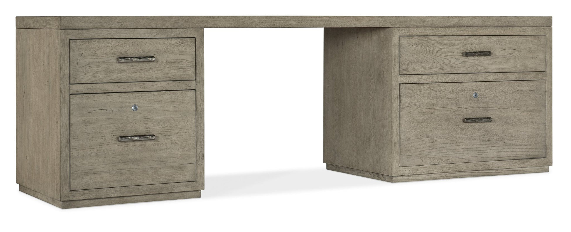 HookerLinville Falls 96" Desk with Small File and Lateral File
