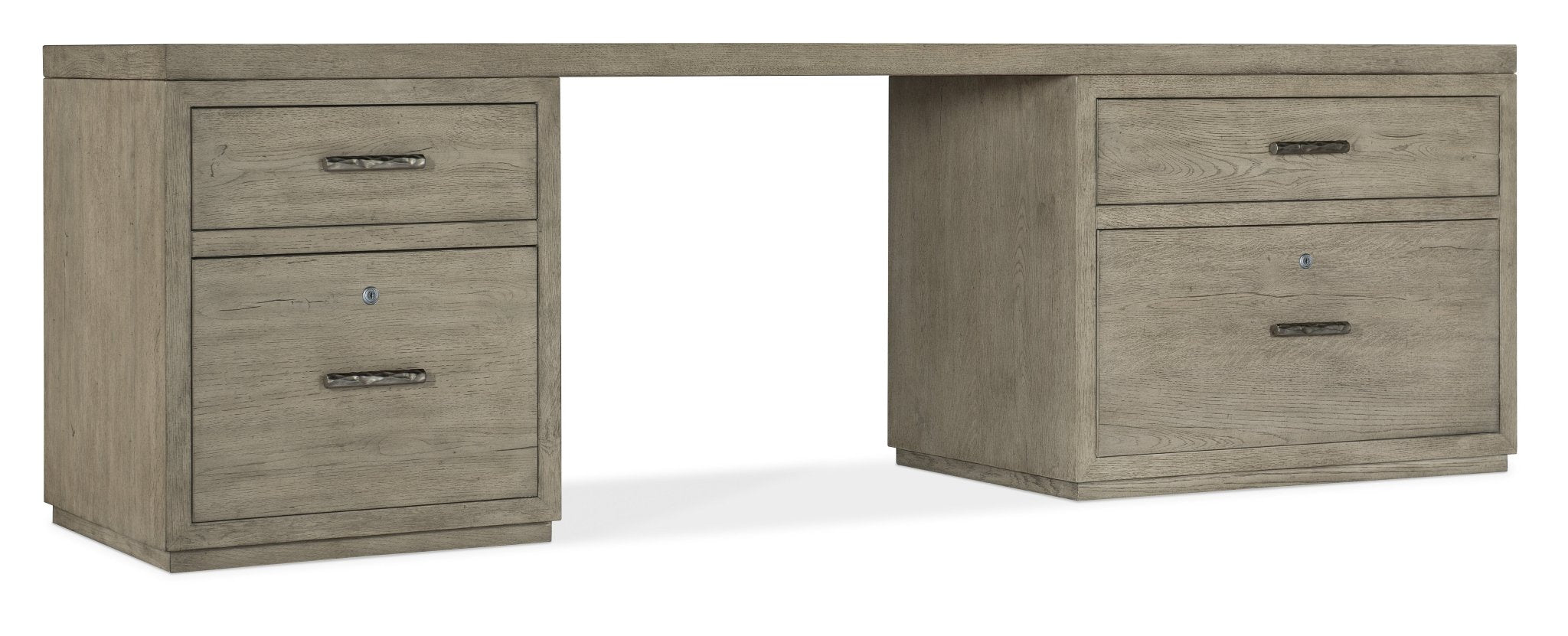 HookerLinville Falls 96" Desk with Small File and Lateral File