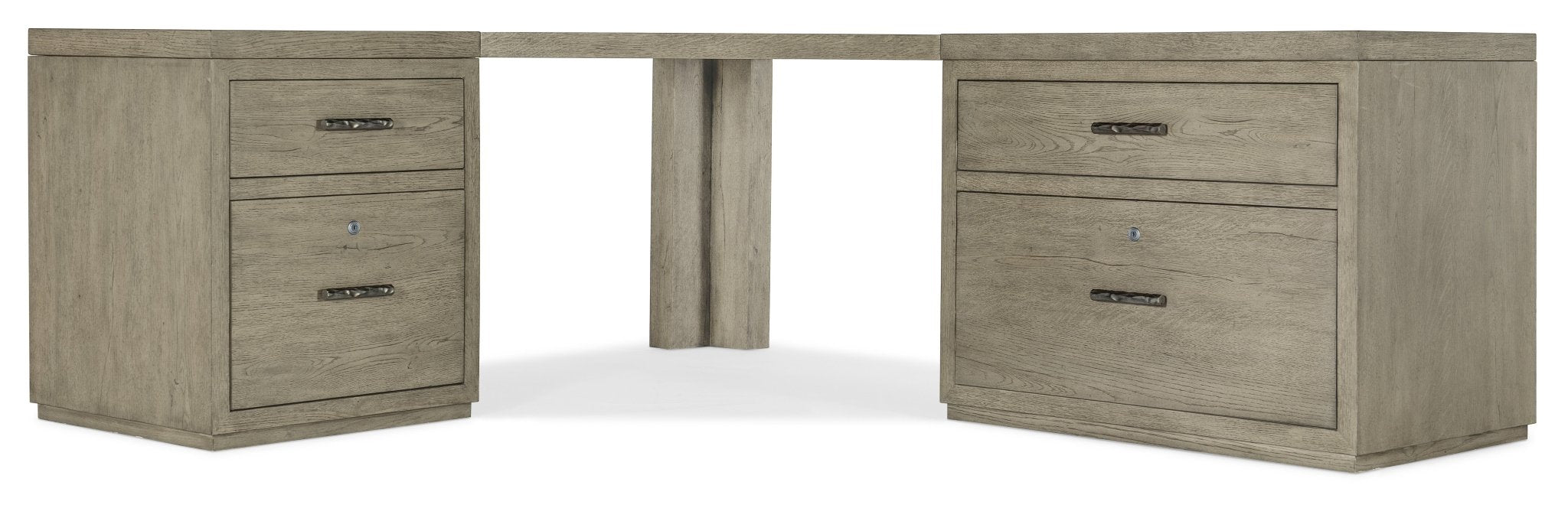 HookerLinville Falls Corner Desk with File and Lateral File