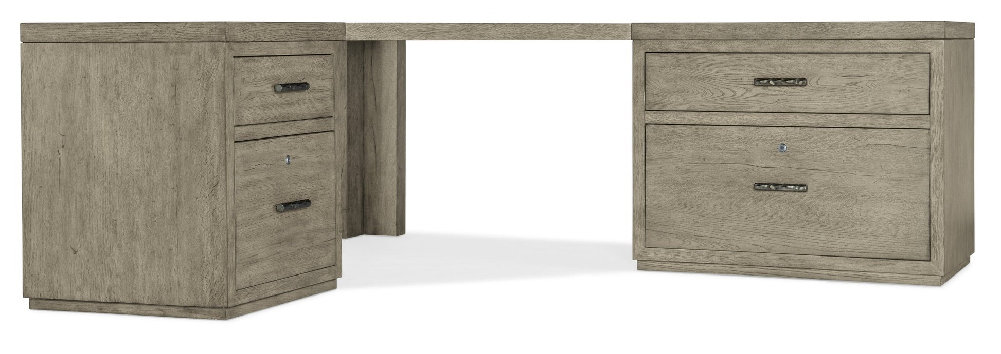 HookerLinville Falls Corner Desk with File and Lateral File