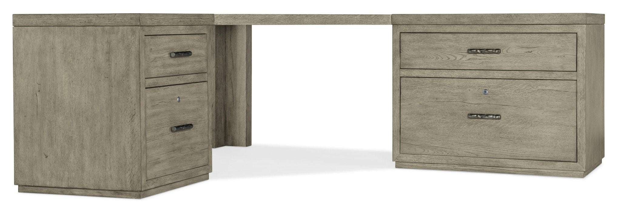 HookerLinville Falls Corner Desk with File and Lateral File