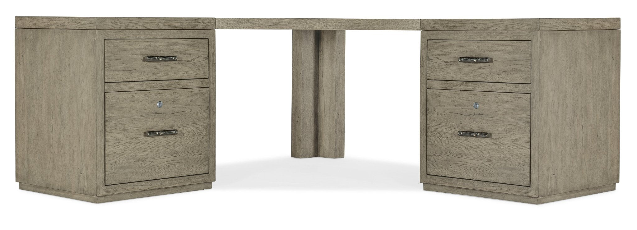 HookerLinville Falls Corner Desk with Two Files