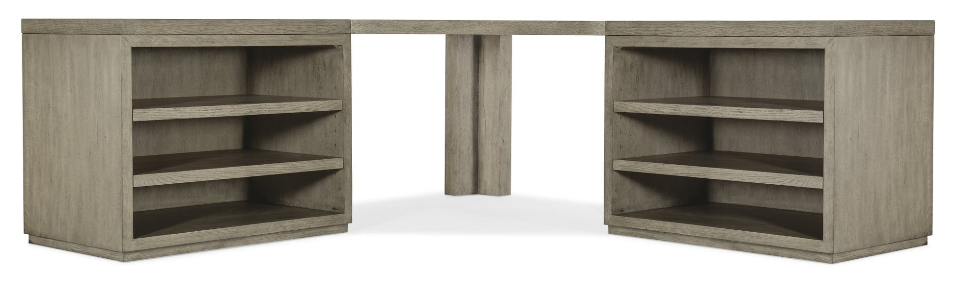 HookerLinville Falls Corner Desk with Two Open Desk Cabinets