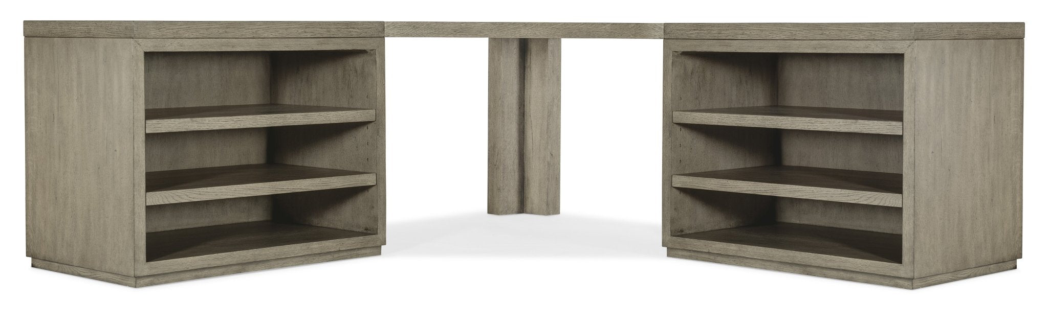 HookerLinville Falls Corner Desk with Two Open Desk Cabinets