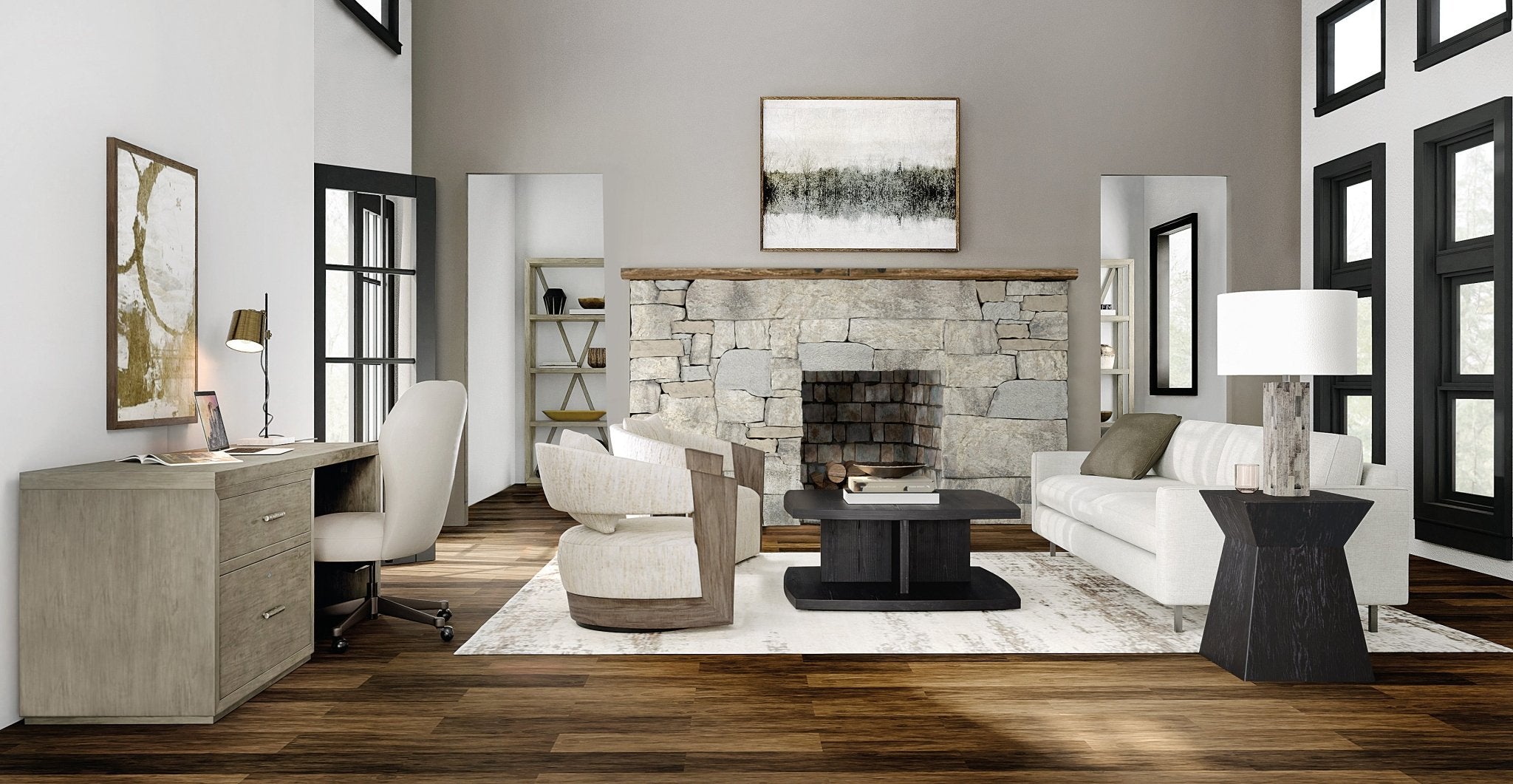 HookerLinville Falls Shou Sugi Ban End Table