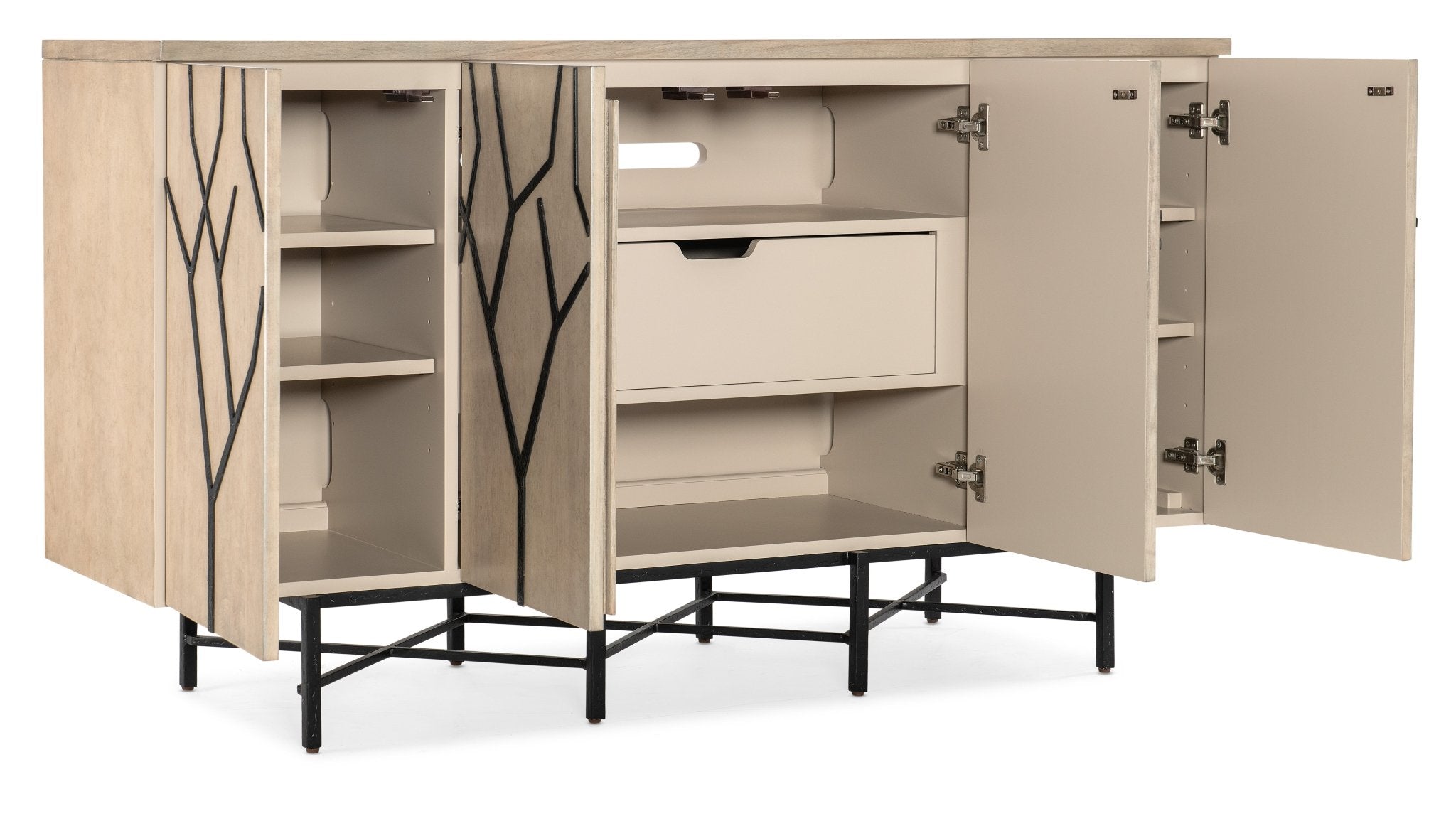 HookerMelange Branched Four Door Entertainment Credenza