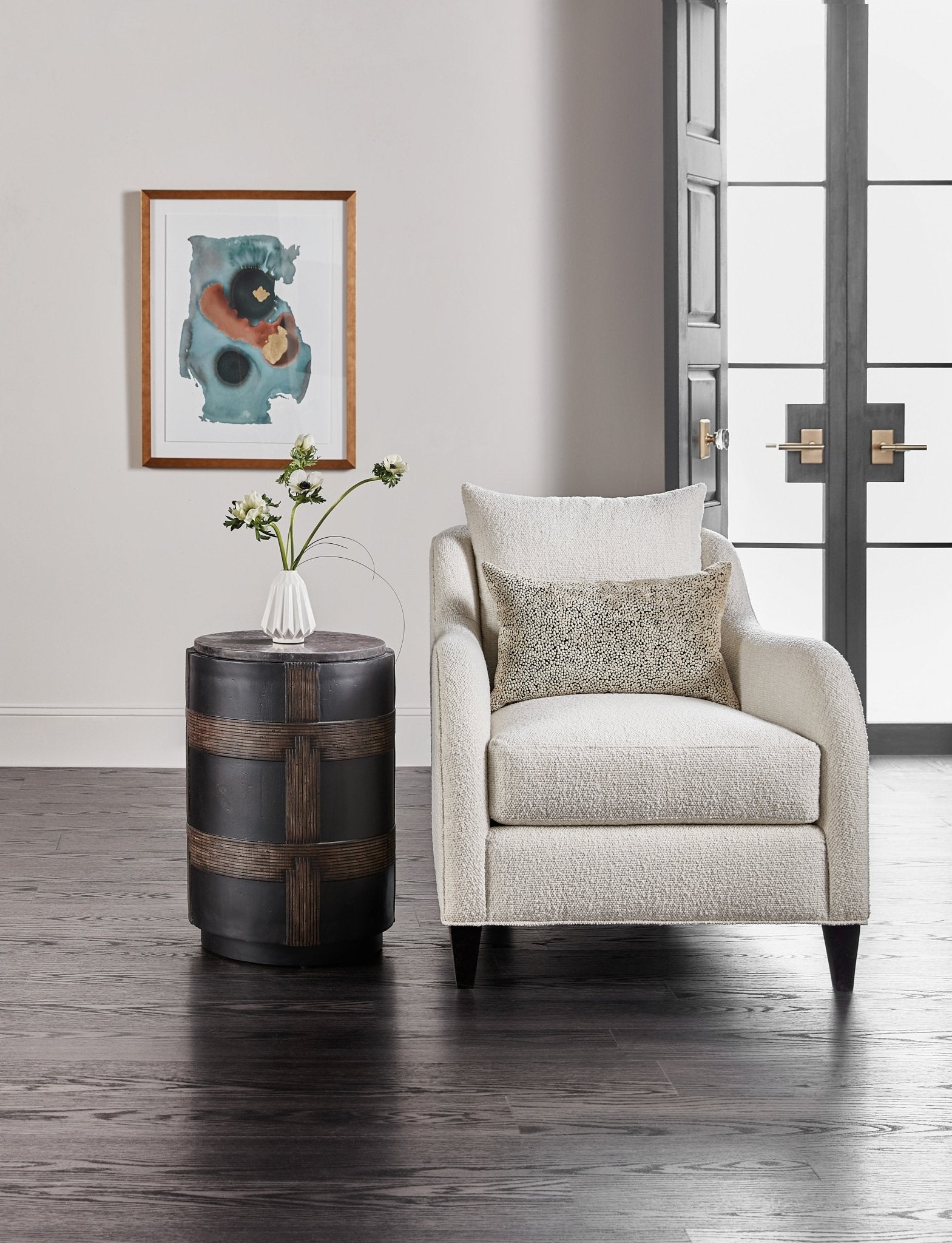 HookerMelange Burbank Round Accent Table