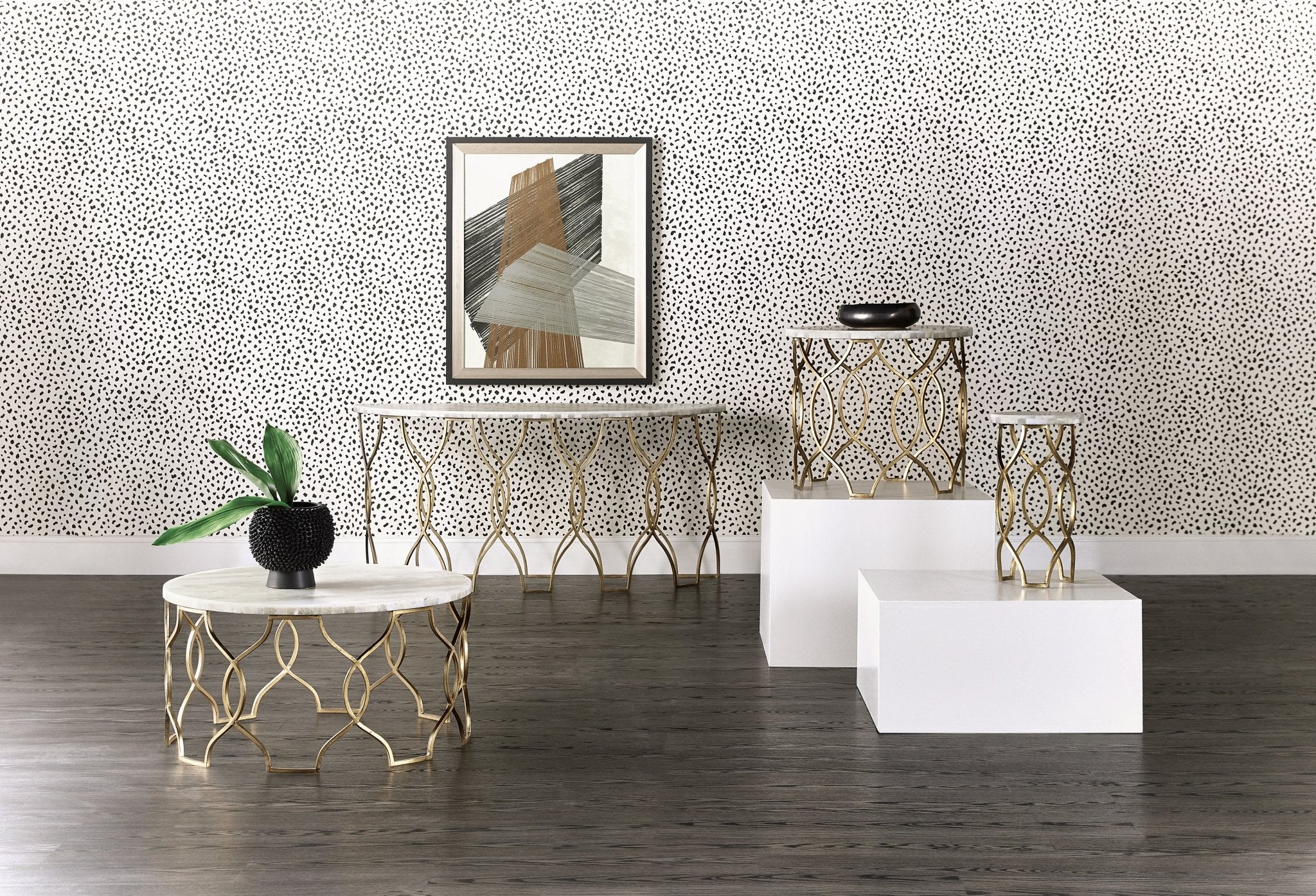 HookerMelange Corrina Round Lamp Table