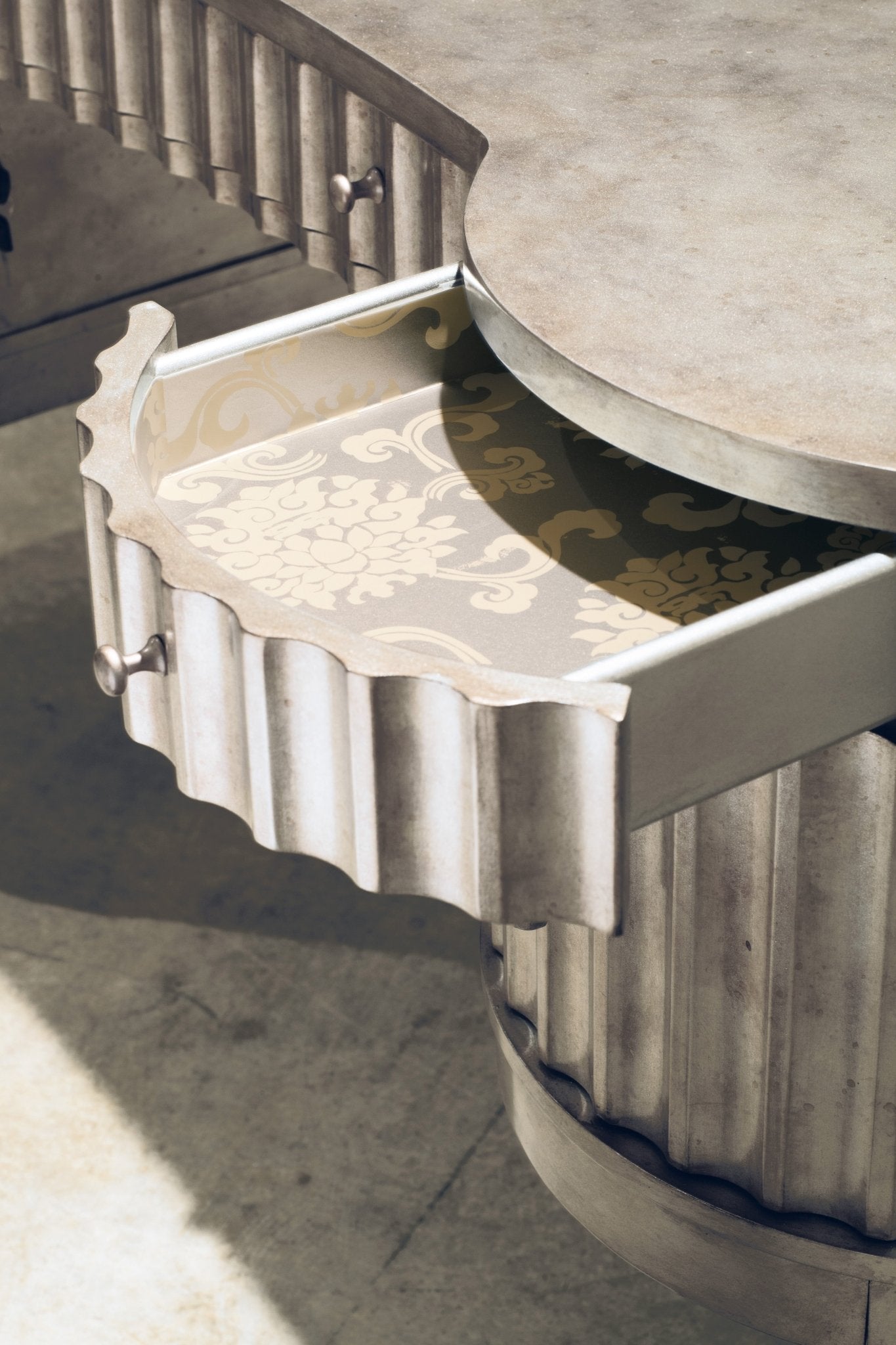 HookerMelange Fluted Kidney Desk