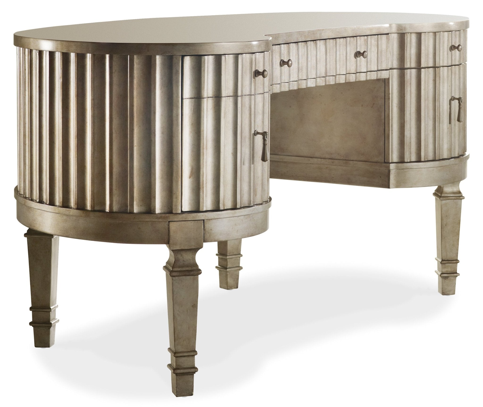 HookerMelange Fluted Kidney Desk