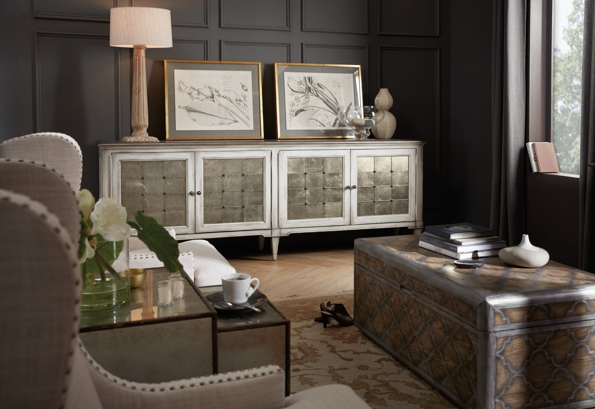 HookerMelange Four - Door Credenza