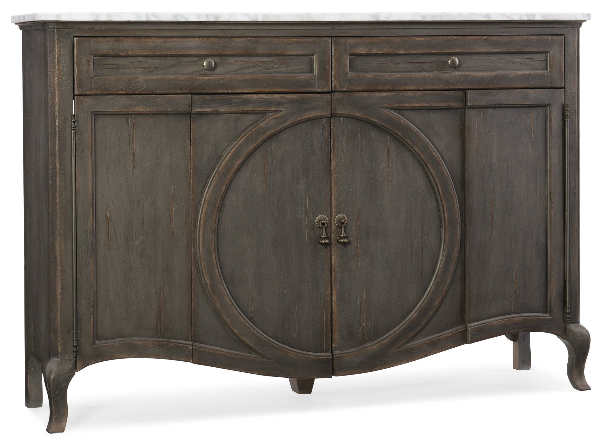 HookerMelange Four - Door Two - Drawer Credenza