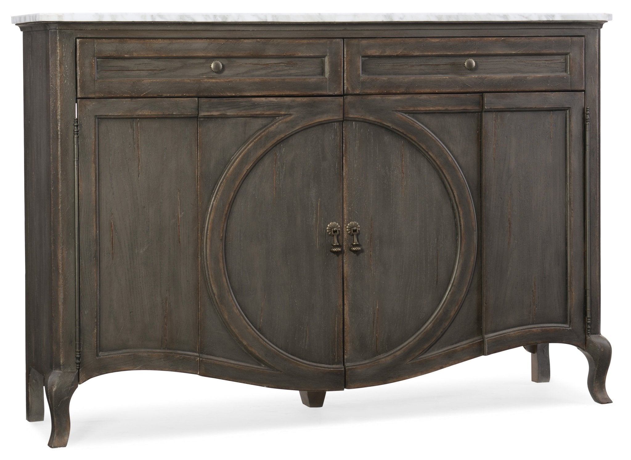 HookerMelange Four - Door Two - Drawer Credenza