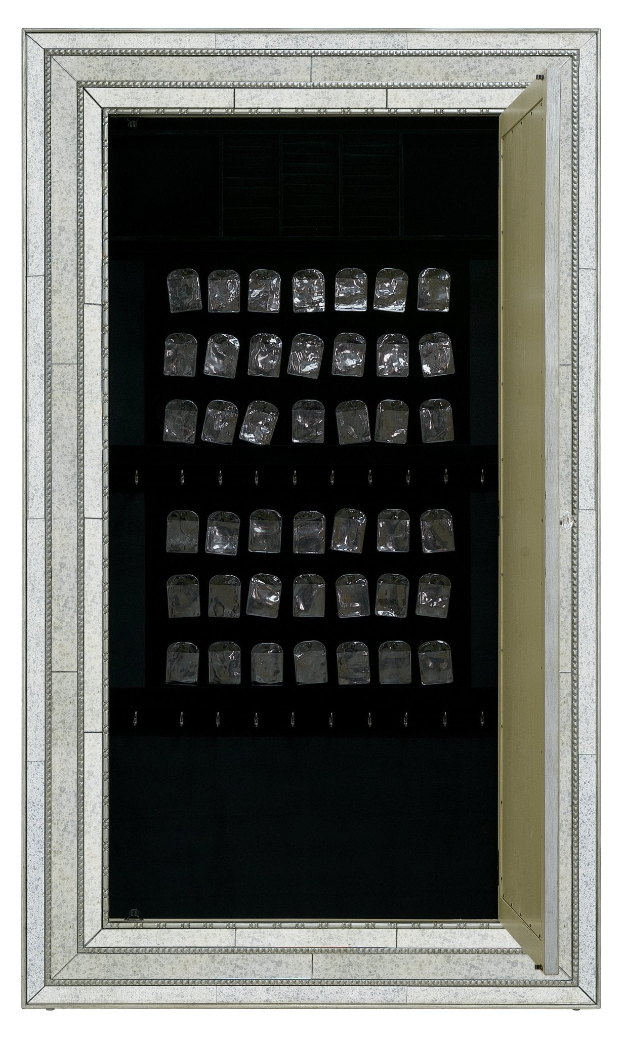 HookerMelange Glamour Floor Mirror withJewelry Armoire Storage