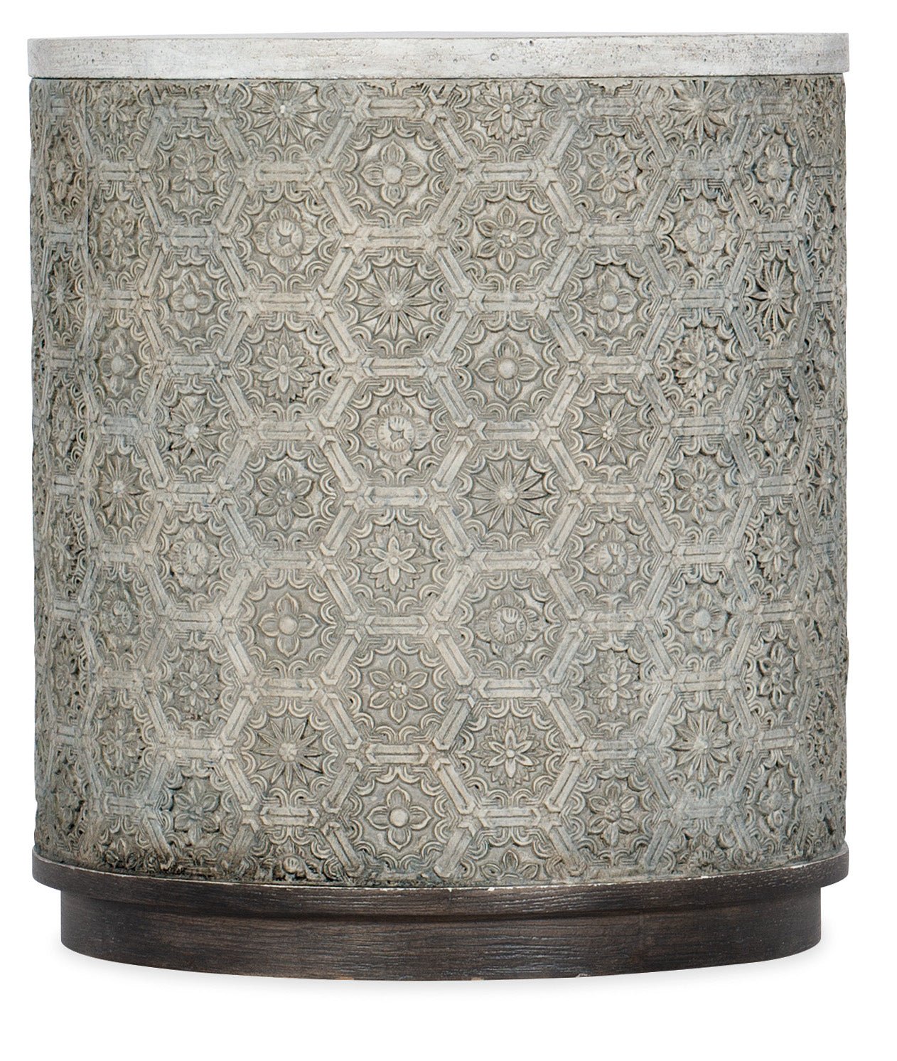 HookerMelange Greystone Round End Table