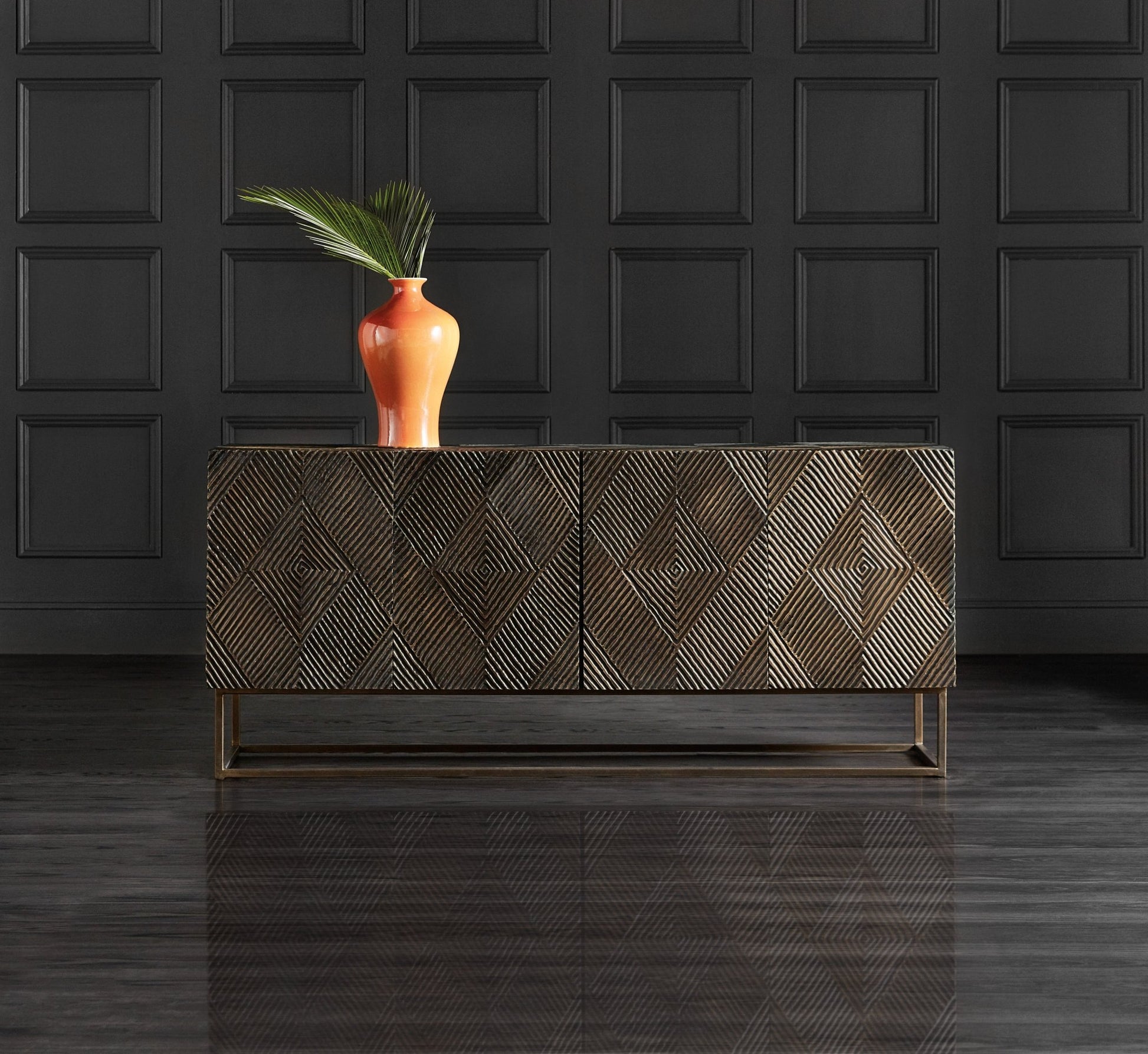HookerMelange Marcellus Four Door Credenza