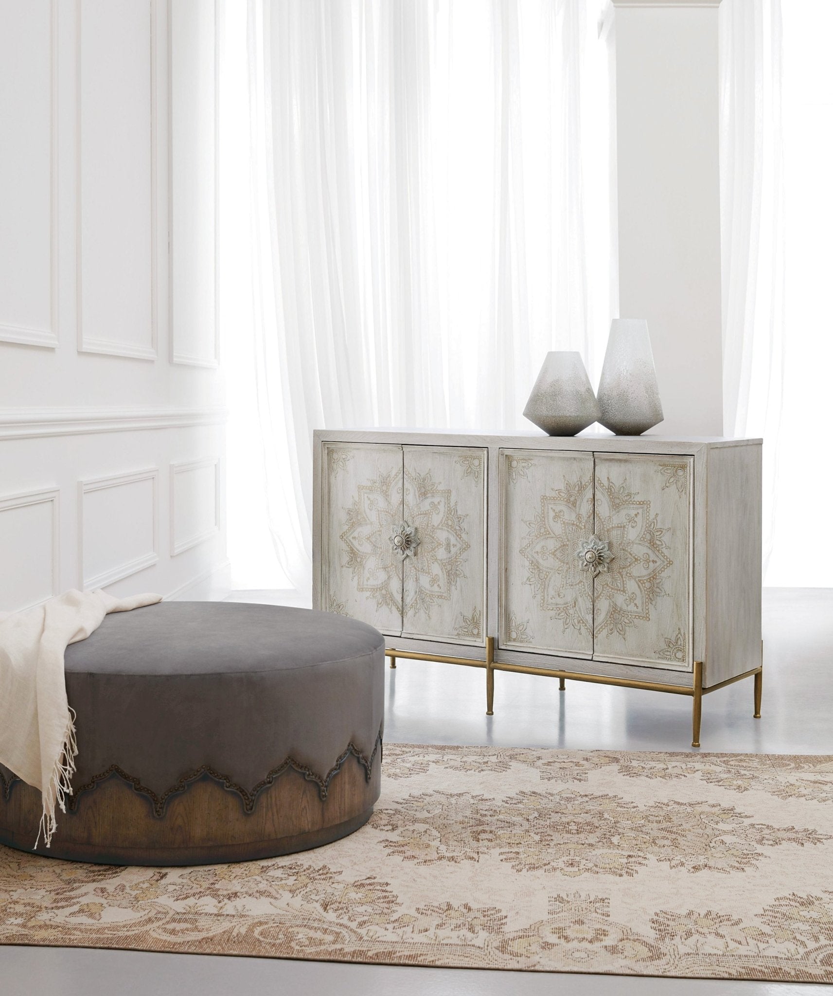 HookerMelange Meyers Cocktail Ottoman