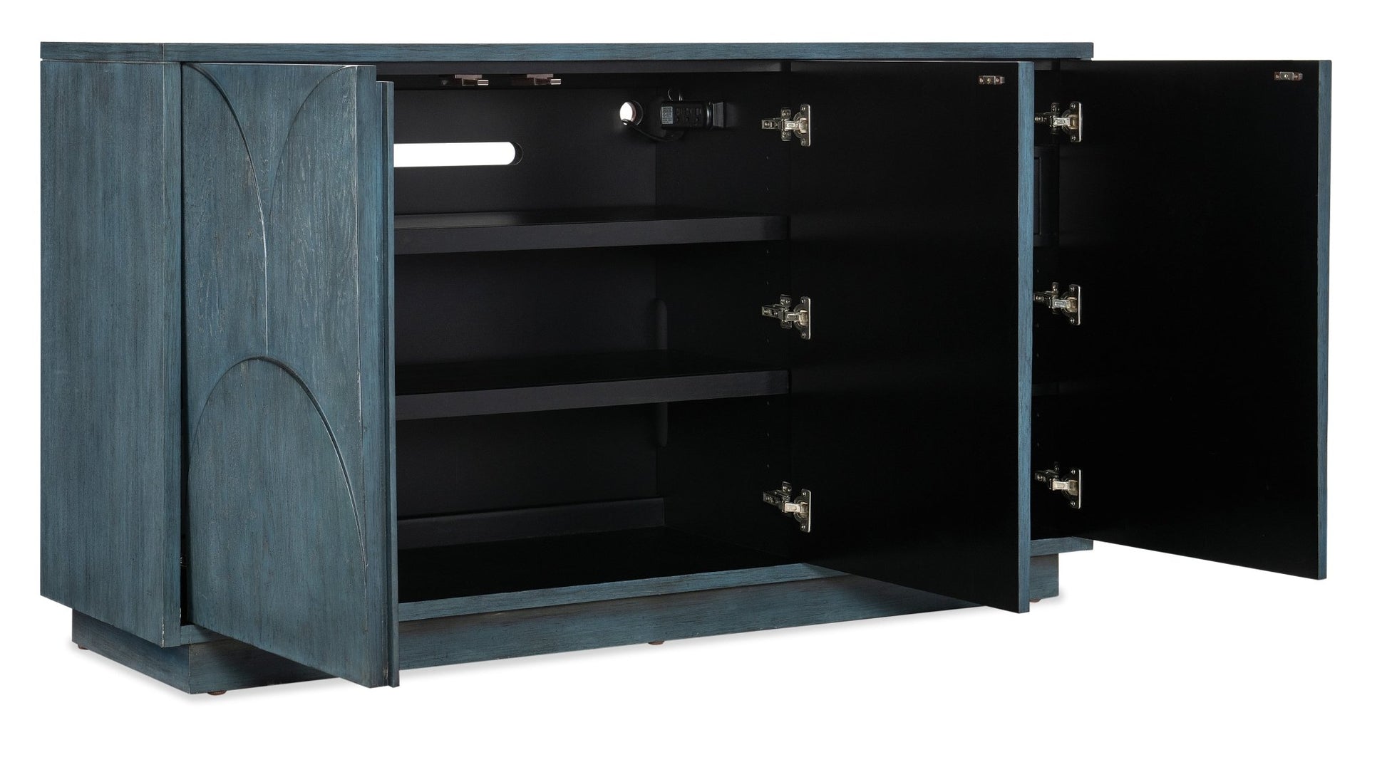 HookerMelange Round Valley Three Door Entertainment Credenza