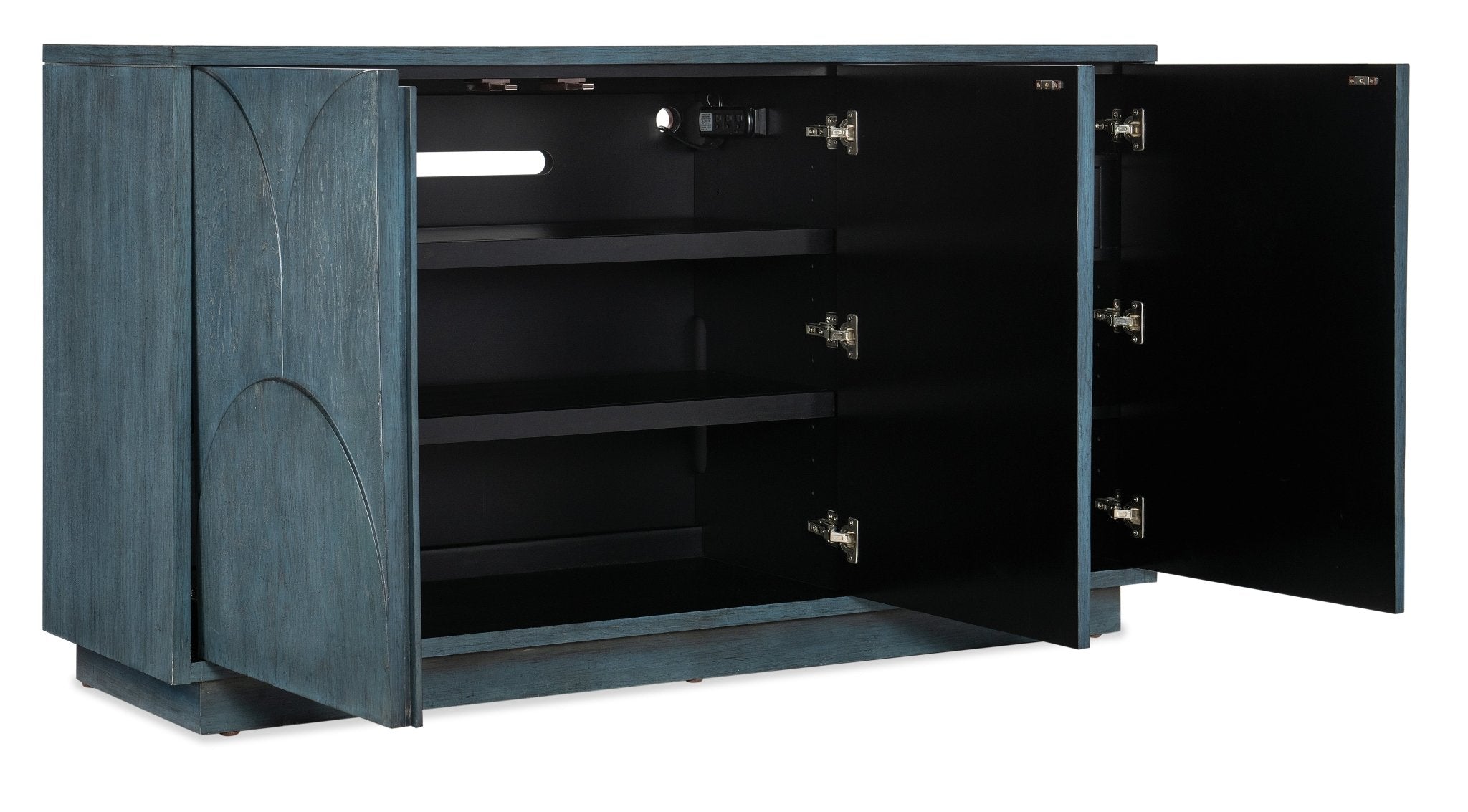 HookerMelange Round Valley Three Door Entertainment Credenza