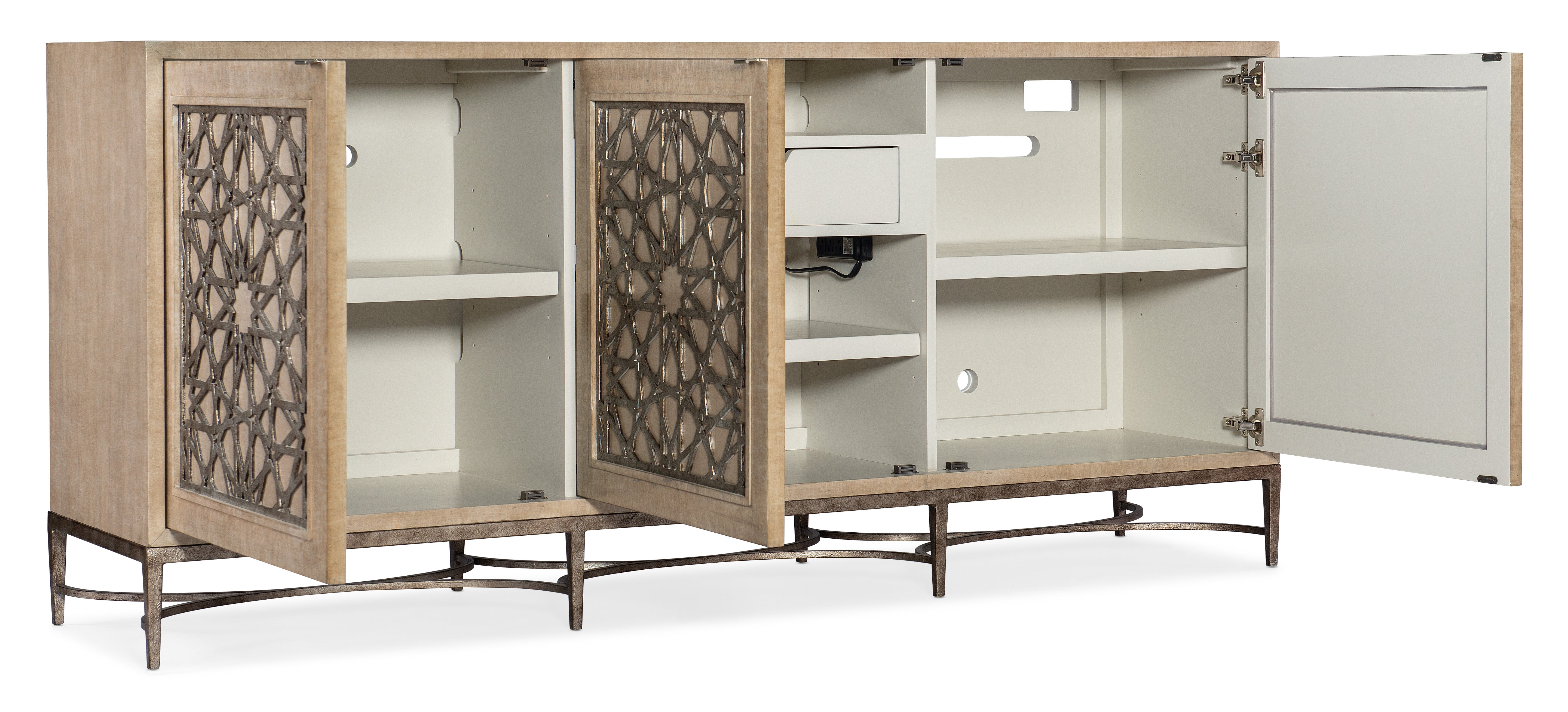 Melange Suzani Three Door Entertainment Console