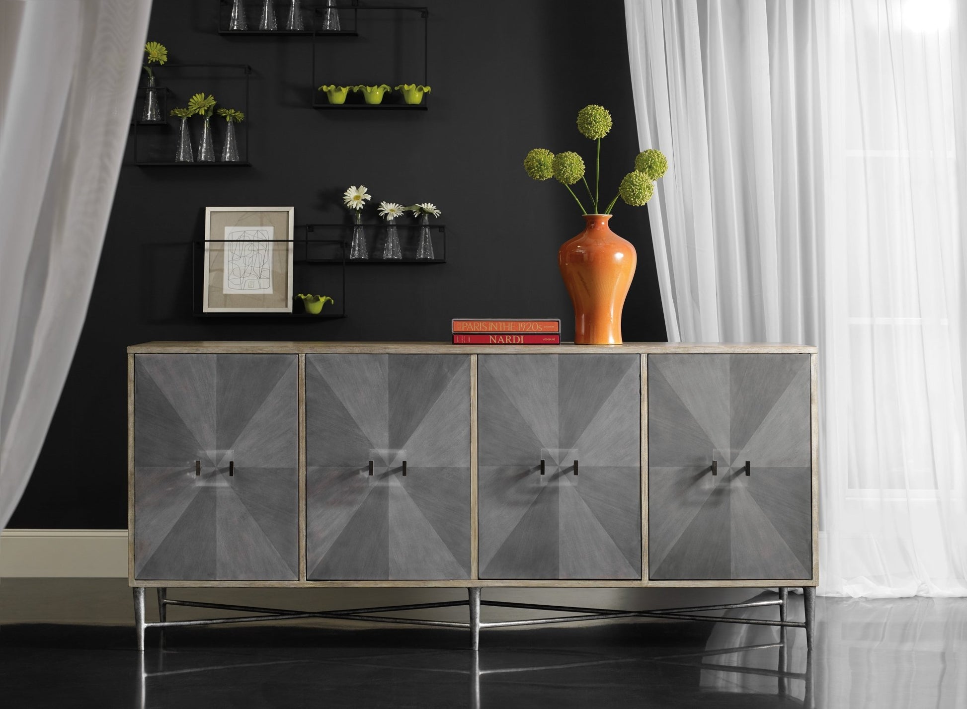 HookerMelange Zola Four - Door Credenza