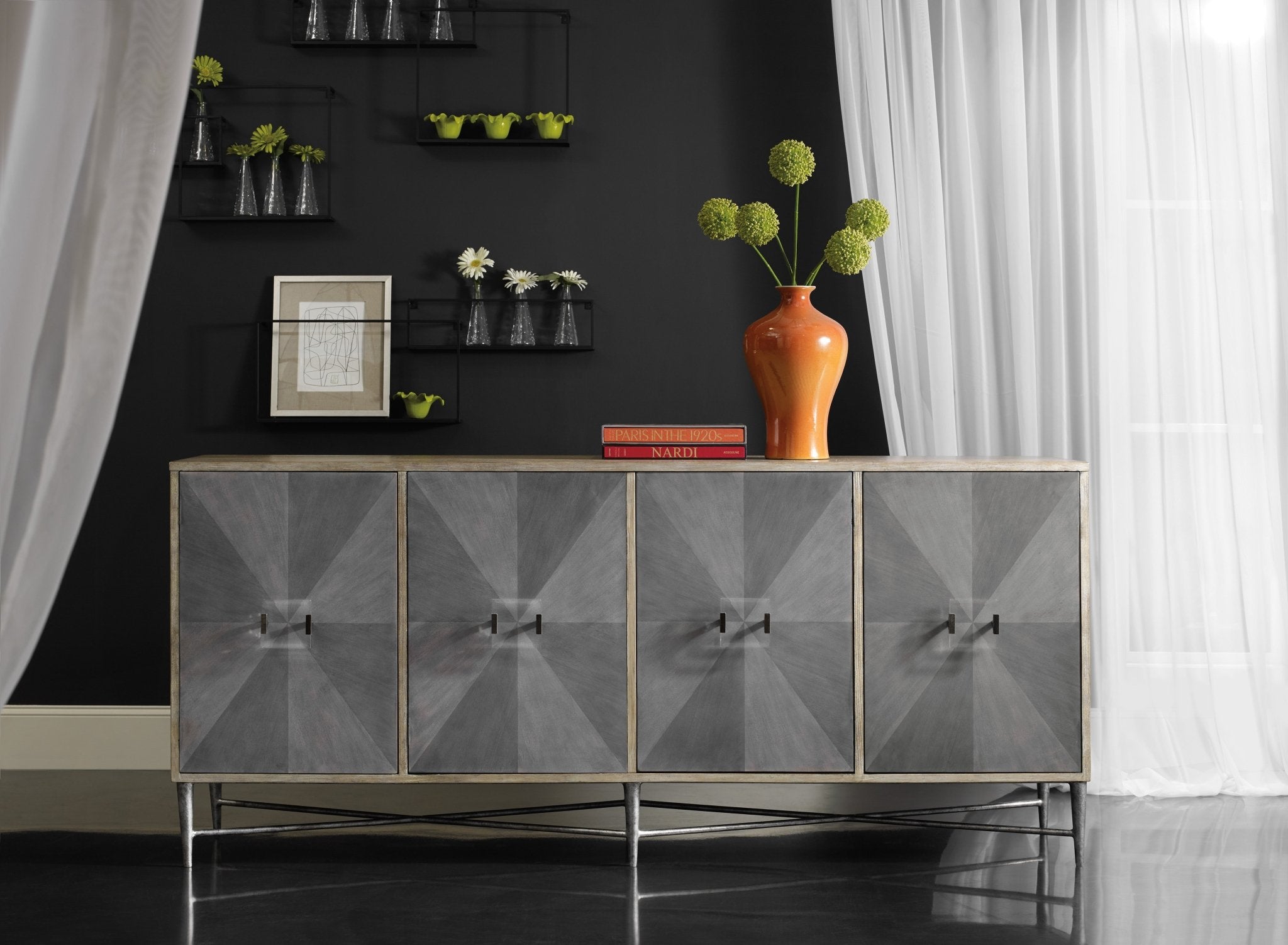 HookerMelange Zola Four - Door Credenza