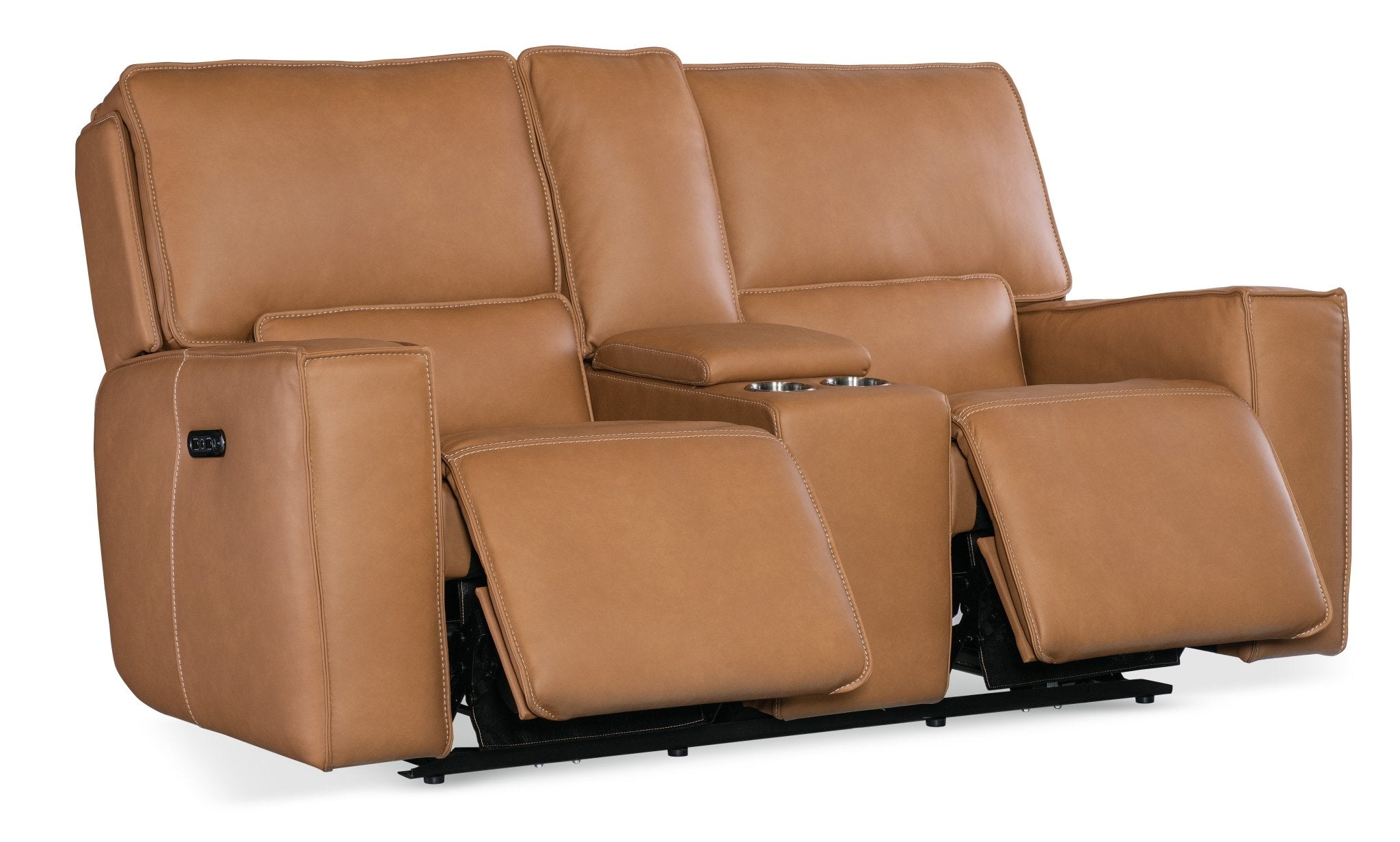 HookerMiles Zero Gravity Console Loveseat with Power Recline & Power Headrest