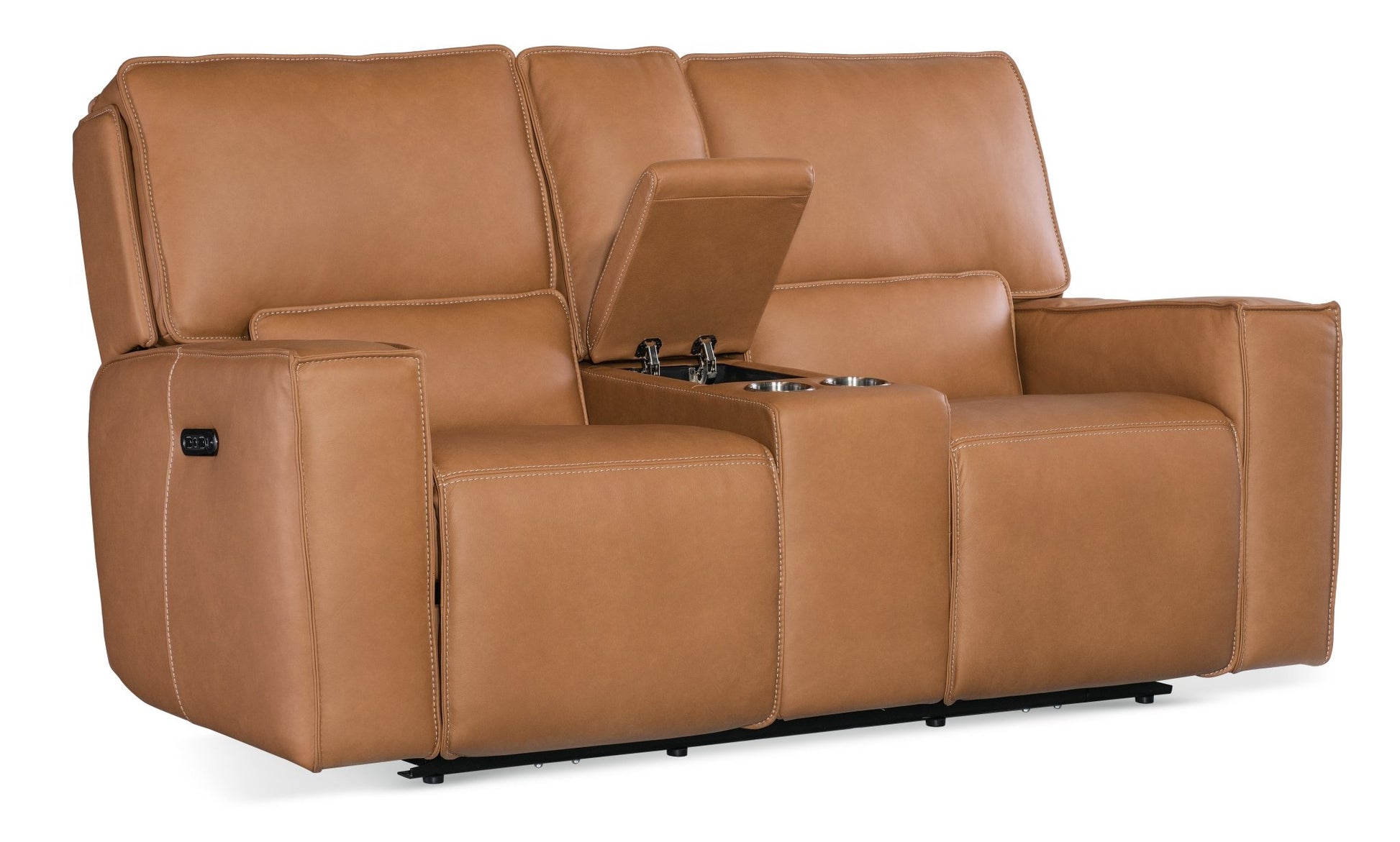 HookerMiles Zero Gravity Console Loveseat with Power Recline & Power Headrest