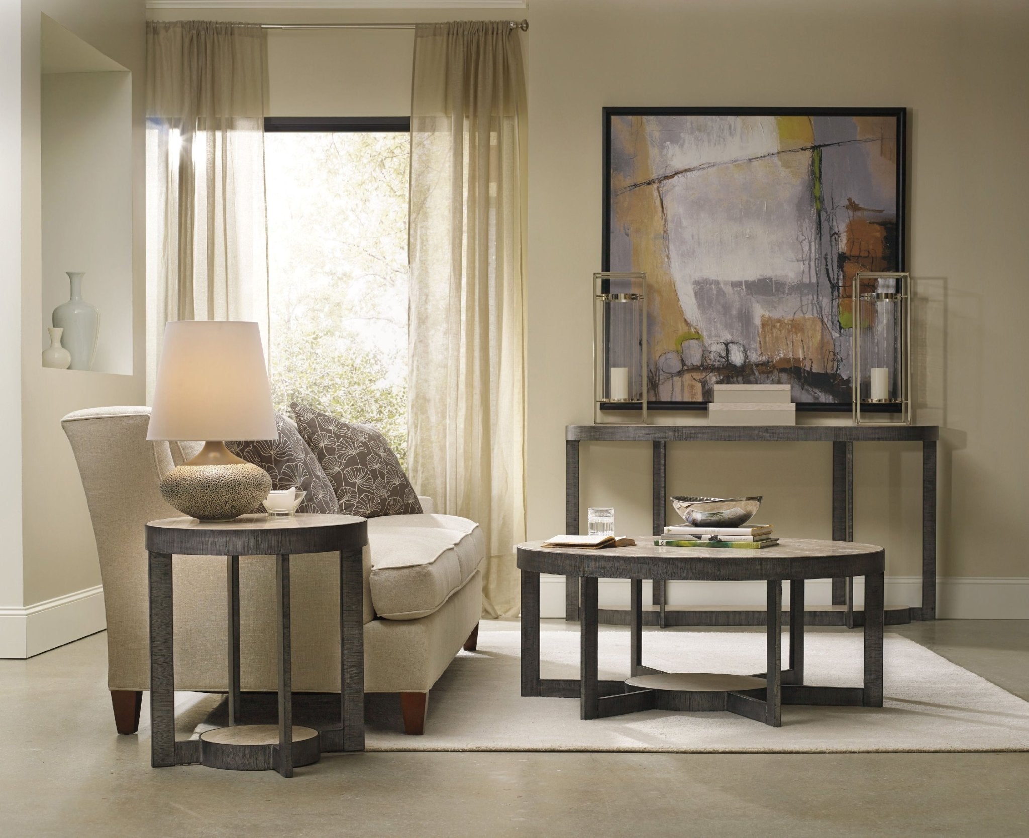 HookerMill Valley Round End Table