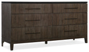 HookerMiramar Aventura Raphael Six - Drawer Stone Top Dresser