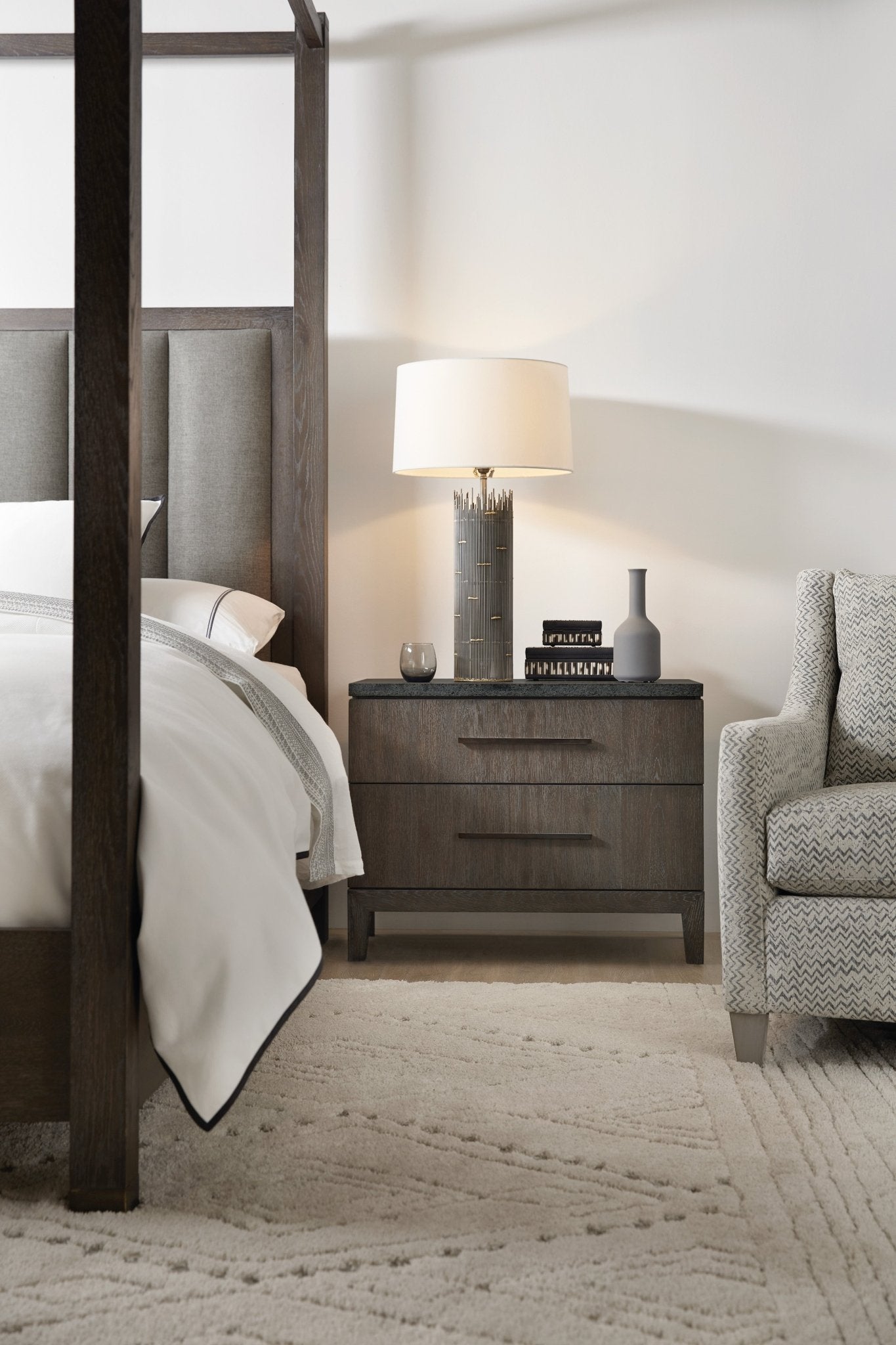 HookerMiramar Aventura San Marcos Stone Top Nightstand