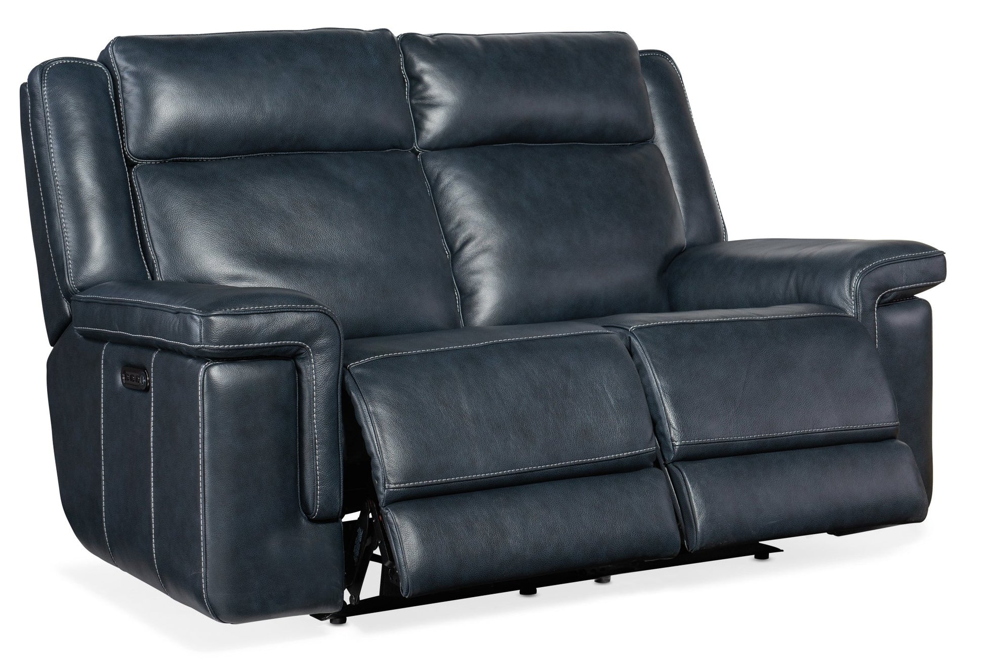 HookerMontel Lay Flat Power Loveseat with Power Headrest & Lumbar