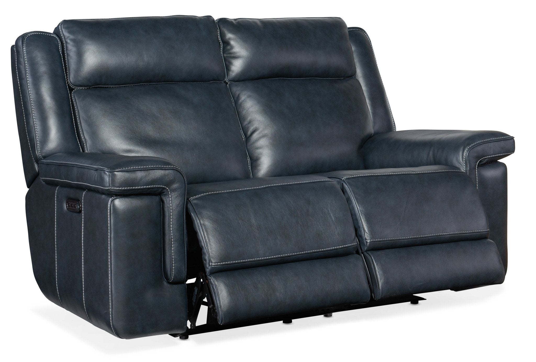 HookerMontel Lay Flat Power Loveseat with Power Headrest & Lumbar