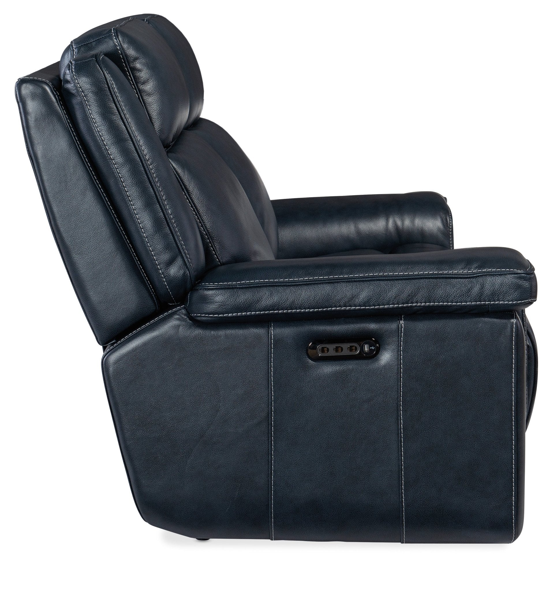 HookerMontel Lay Flat Power Loveseat with Power Headrest & Lumbar