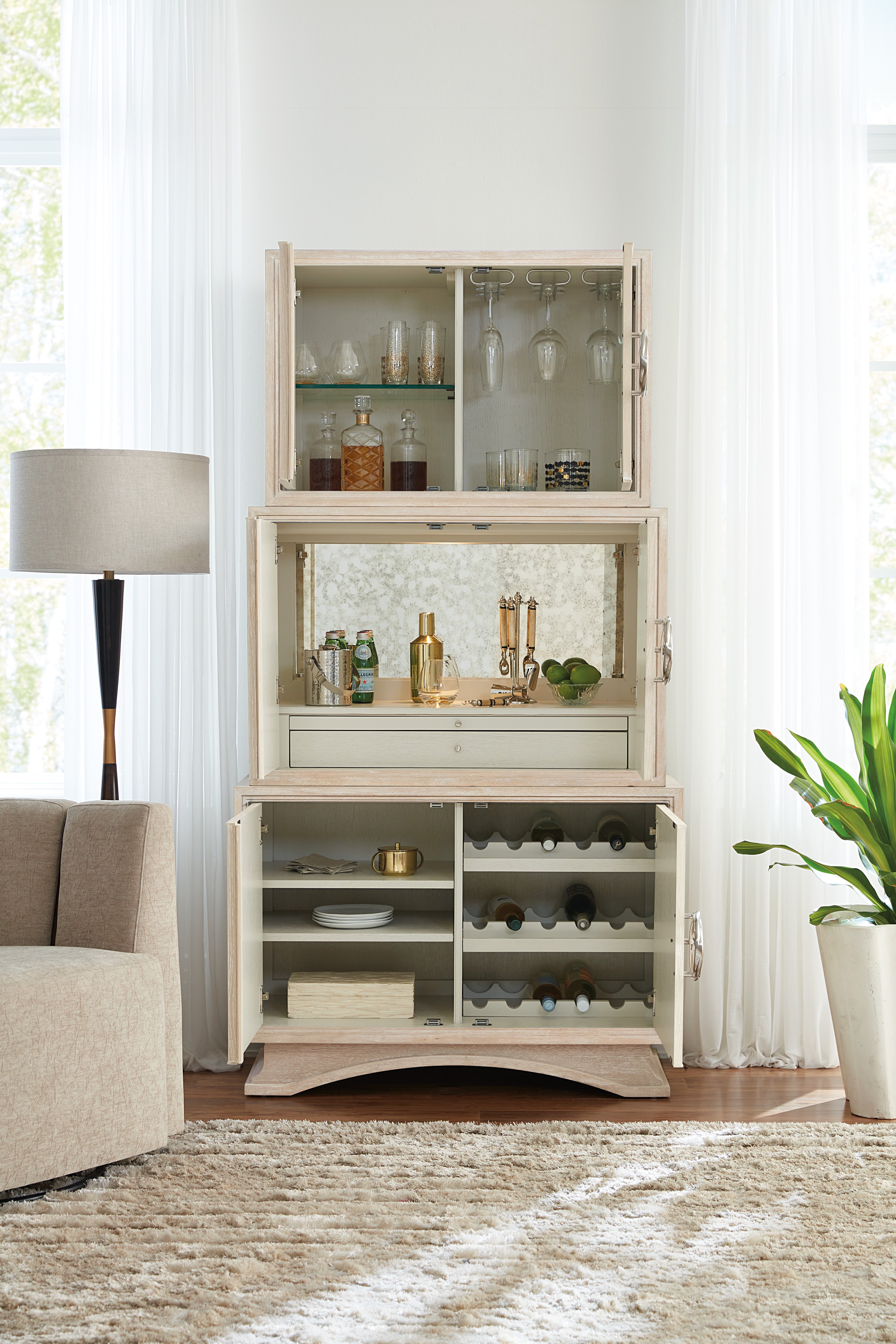 Nouveau Chic Bar Cabinet